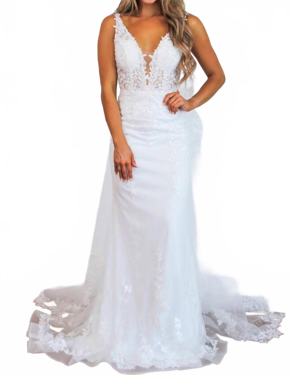 NEW CINDERELLA DIVINE love of a lifetime lace nude illusion wedding dress in whi